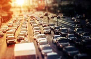 Highway Traffic at Sunset. Tilt Shift Concept Photo | NHTSA Reports 17,775 Traffic Fatalities for the First Half of 2016