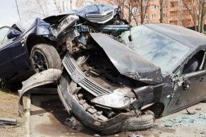 two cars seriously damaged in a crash | Car Accident Compensation
