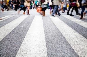 many people crossing a crosswalk | Injured in a Hit and Run Accident